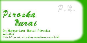 piroska murai business card